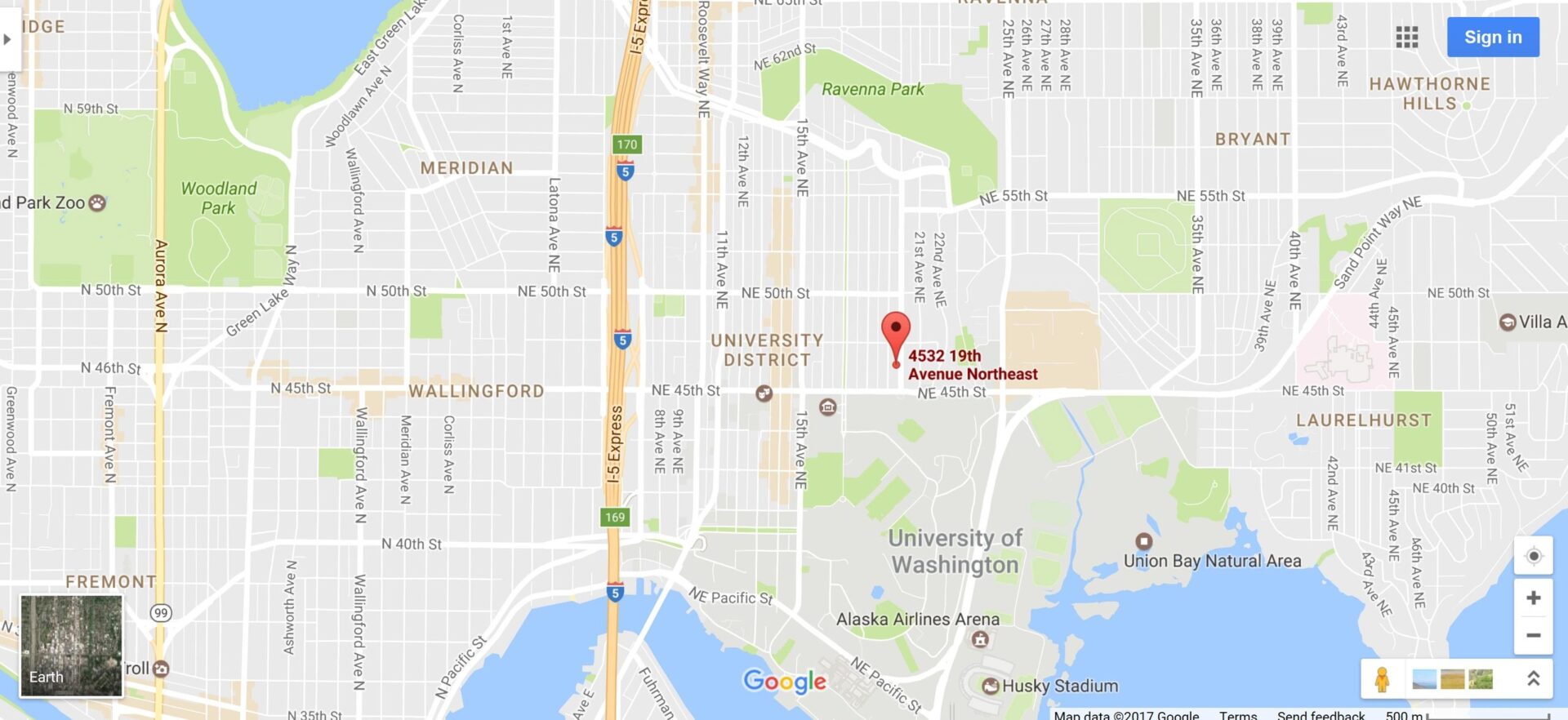 A map of the area where a man was stabbed to death.